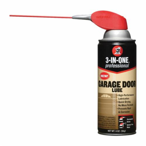 3-IN-ONE 100581 Heavy Duty High Performance Garage Door Lubricant, 11 oz Aerosol Can, Aerosal Spray Form, Clear, 0.75