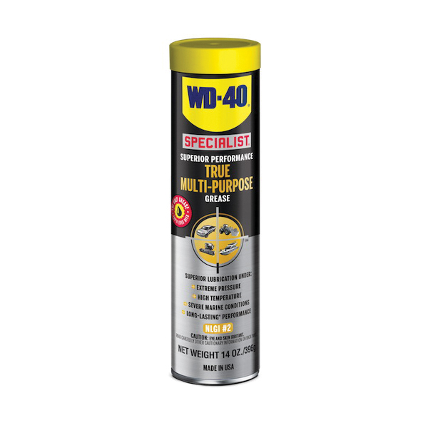 WD-40 SPECIALIST 300424 Long Lasting Superior Performance True Multi-Purpose Grease, 14 oz Cartridge, Blue, >650 deg F