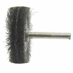 Bore-Rx 17214 Crosshole Wheel Brush, 2 in Dia Brush, 1 in W Face, 0.006 in Dia Crimped Filament/Wire
