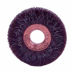 Polyflex 35240 Encapsulated Small Diameter Wheel Brush, 2 in Dia Brush, 1/4 in W Face, 0.0104 in Dia Crimped Filament/Wire, 1/2 in Arbor Hole