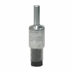 Burr-Rx 86100 Stem Mount End Brush, 1/2 in Dia Brush, Crimped, 0.026 in Dia Filament/Wire, Ceramic Fill, 1/4 in L Trim