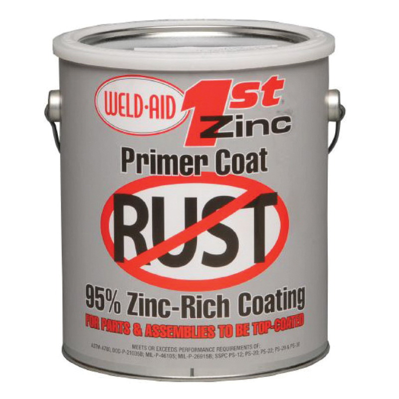 Weld-Aid FZ-200 1st ZINC Cold Galvanizing Primer, 1 gal, Gray, 570 sq-ft, 95% Zinc Metal, Flat