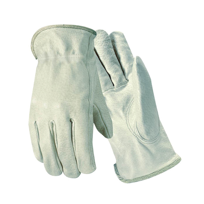 Wells Lamont Y0107L Driver's Gloves, Drivers, Gunn Cut/Keystone Thumb Style, L, Grain Goatskin Leather Palm, Grain Goatskin Leather, Brown, Elastic Cuff, Resists: Oil and Gas, Unlined Lining