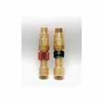 Western Enterprises QDB20 Quick Connect Set, 9/16-18 Nominal, Quick Connect Coupler x Hose, Brass