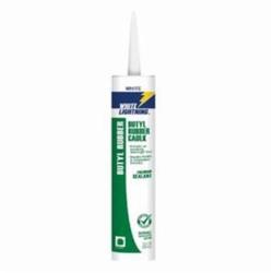 White Lightning W43400010 High Performance Paintable Adhesive Caulk, 10 oz Cartridge, White, Butyl Rubber Base