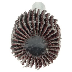 Wolverine 30715 Coated Abrasive Flap Wheel, 3/4 in Dia Wheel, 3/4 in W Face, 1/4 in Dia Shank, 40 Grit, Coarse Grade, Aluminum Oxide Abrasive