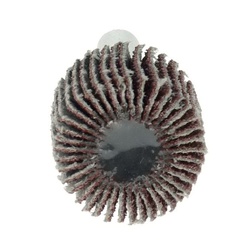 Wolverine 30716 Coated Abrasive Flap Wheel, 3/4 in Dia Wheel, 3/4 in W Face, 1/4 in Dia Shank, 60 Grit, Coarse Grade, Aluminum Oxide Abrasive