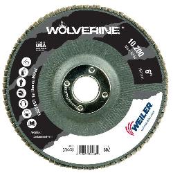 Wolverine 31448 Value Abrasive Flap Disc, 6 in Dia Disc, 7/8 in Center Hole, 60 Grit, Coarse Grade, Zirconia Alumina Abrasive, Type 29/Angled Disc