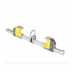 Workman 10144431 FP Stryder Lightweight Standard Beam Anchorage Connector, For Use With 4 to 13-1/2 in W Beam, 1.693 in L x 19.48 in W x 2.992 in H, Steel, Silver/Yellow