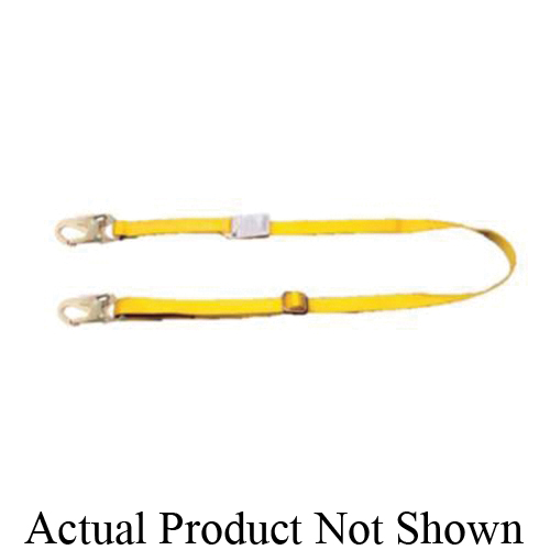 Workman 10098754 Fixed Restraint Rope Lanyard, 25 ft L, Nylon Line, 36C Snap Hook Anchorage Connection, 36C Snap Hook Harness Connection Hook, Specifications Met: ANSI A10.32, CSA Z259.11-05, EN 358, OSHA Approved