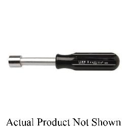 Xcelite 13MMN Hex Drive Nutdriver, 13 mm, Hollow Shank, Black Fluted Handle, Polished Chrome