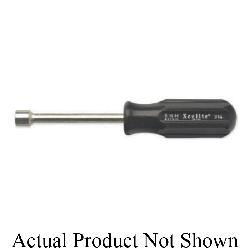 Xcelite 55MMN Hex Drive Nutdriver, 5.5 mm, Hollow Shank, Black Fluted Handle, Polished Chrome