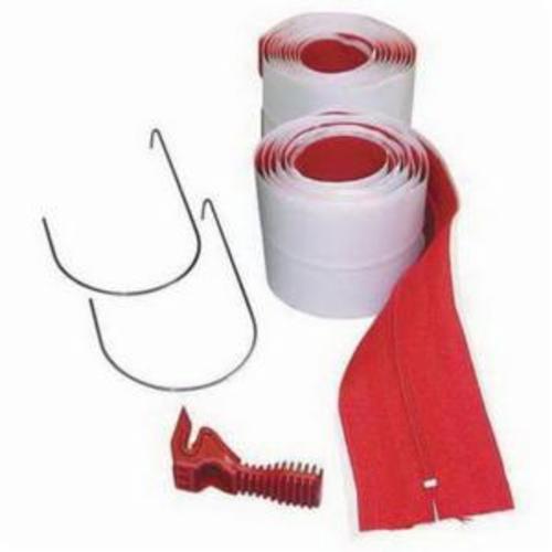 ZipWall HDAZ2 Heavy Duty Self-Adhesive Zipper, 7 ft L x 3 ft W, Red