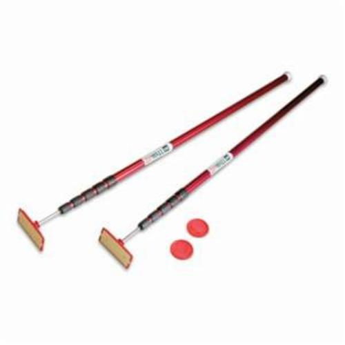 ZipWall KT20 Spring Loaded Pole, 5 ft 2 in to 20 ft H, For Use With Dust Barrier System Poles, Anodized Aluminum, Red