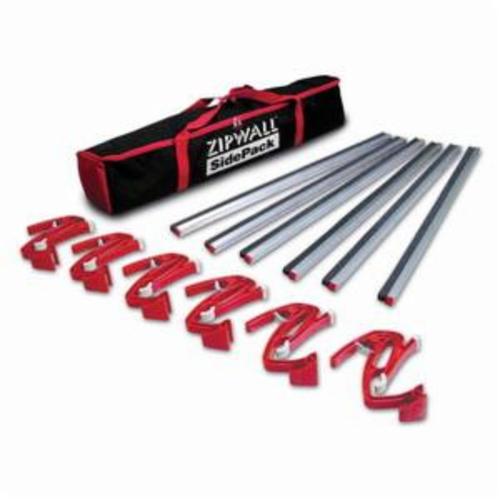 ZipWall SDPK SideClamp Wall Mount Kit, For Use With Plastic Sheeting and ZipFast Reusable Barrier Panels, Polycarbonate Glass