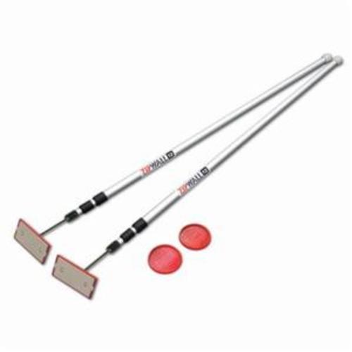 ZipWall SLP2 Twist Locking Spring Loaded Pole, 4 ft 7 in to 12 ft H, For Use With Dust Barrier System Poles, Anodized Aluminum, Silver/Red