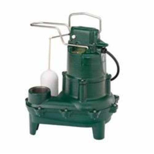 Zoeller 264-0001 Waste-Mate 264 1-Seal Submersible Pump, 4/10 hp, 115 VAC, 2 in NPT Outlet, Cast Iron, 9.4 A, 1 ph