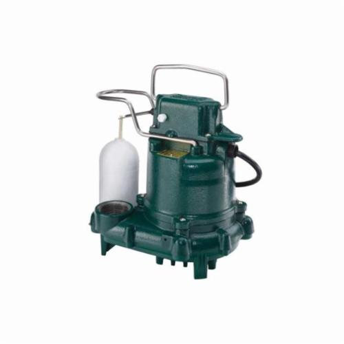 Zoeller 53-0001 Mighty-Mate M53 Automatic Effluent/Dewatering Submersible Pump, 43 gpm Flow Rate, 1-1/2 in Outlet, 1 ph, 3/10 hp, Cast Iron