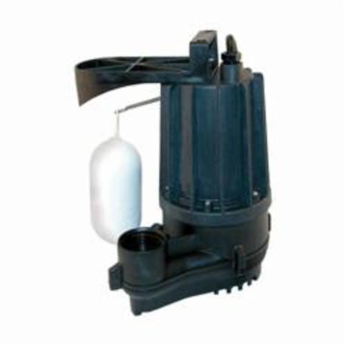 Zoeller 72-0001 Single Seal Submersible Dewatering Pump, 38 gpm Flow Rate, 1-1/2 in NPT Outlet, 1 ph, 3/10 hp, Engineered Plastic