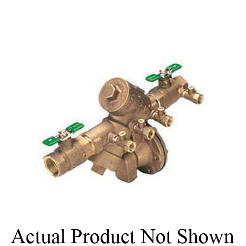 Zurn Wilkins 112-975XL2 975XL2 Backflow Preventer, 1-1/2 in Nominal, FNPT End Style, Quarter-Turn Ball Valve, Bronze Body, Reduced Pressure, Domestic