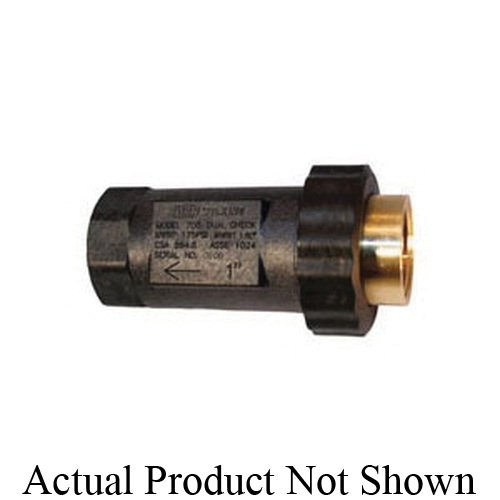 Zurn Wilkins 1UFX1F-705 705 Horizontal/Vertical Dual Check Valve, 1 in Nominal, FNPT Union x FNPT End Style, Reinforced Nylon Body